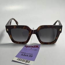 Brand New FENDI Roma Women  s Sunglasses FE 401011 55b 50-23 145 Brown Gold