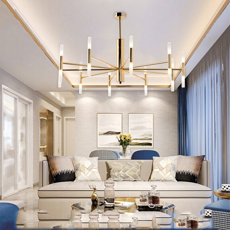 Kitchen Chandelier Lighting Hotel LED Pendant Light Bar Lamp Gold Ceiling Lights