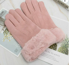 Women Ladies Warm Thick Soft Cashmere Touch Screen Winter Fleece Gloves US