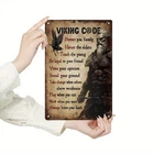 Vintage Viking Code Wall Art, Tin Metal Signs Home Décor 8x12 Inspirational Quot