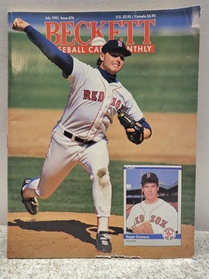 Roger Clemens Boston Red Sox MLB July 1991 Beckett Baseball Card Monthly
