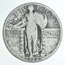 1928 Standing Liberty Quarter AC Average Circ