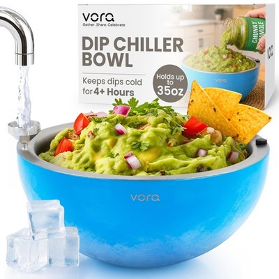 35oz Stainless Steel Dip Chiller Bowl Keep Dips, Salads, and Appetizers Perfe...