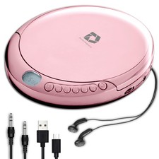 Portable CD Player with Anti Skip Stereo Earbuds Aux Input Included