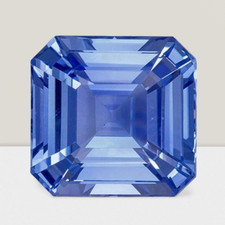 Blue Sapphire Asscher Cut Gemstone 4.1 Cts - 10 mm Calibrated Loose Gem
