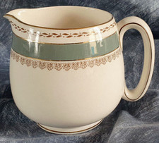 CROWN DUCAL —  AGR — CHATSWORTH ? — SAGE  — LARGE  MILK JUG — GOLD GILT — NEO