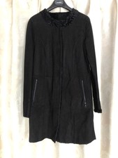 DROMe Reversible Shearling Long Coat Black Le...