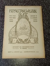 Kunstgewerbeblatt Hamburg August 1901 Jugends...