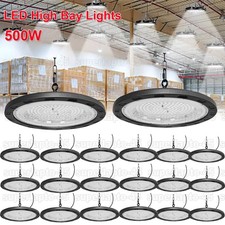 1-20x 500W LED UFO High Bay Industrial Light Factory Warehouse Workshop Garage