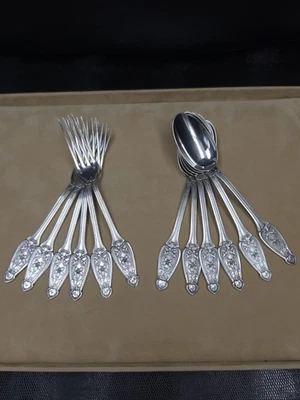 HENIN&CIE Couverts À Entremets En Argent Massif - Photo 1/4
