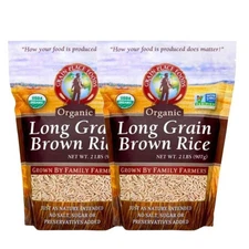 Organic Long Grain Brown Rice | 2 lb | Pack of 2 | Non-GMO | Grain Place Foods