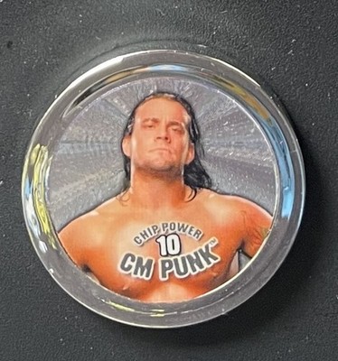 WWE Power Chipz CM Punk Chrome Poker Chip