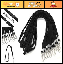 Premium Breakaway Black Safety Lanyards - Comfortable Neck Straps, 50 Pack, J Ho