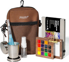 Premium Mini Watercolor Paint Set with Travel Accessories for Art Enthusiasts