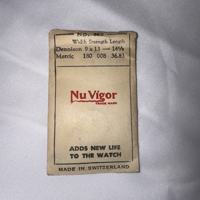 NU VIGOR Mainspring 96B