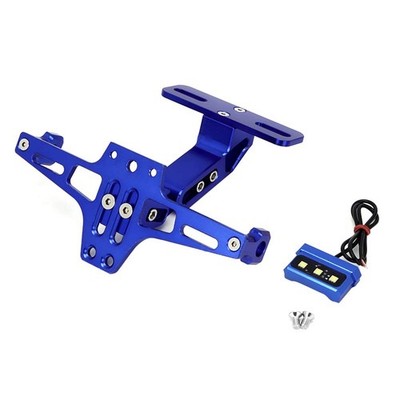 Motorrad Kennzeichenhalter, Akozon verstellbar Teleskop blau, schwarz 