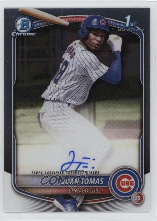 2025 Bowman Chrome Prospect Auto Juan Tomas #CPA-JT Auto 01x1