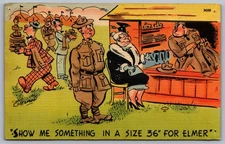 Postcard Show Me Something Size 36 For Elmer Comic Overbearing Army Mother Shops