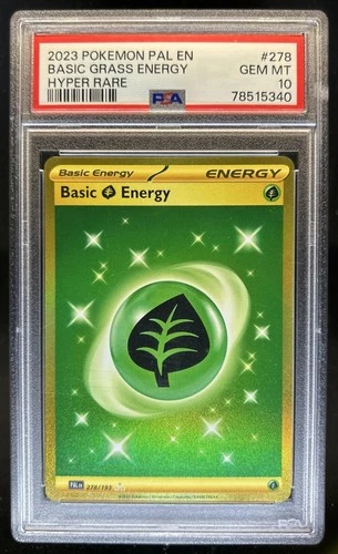 2023 Pokemon SV Paldea Evolved Basic Grass Energy Hyper Rare #278/193 PSA 10