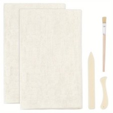 1set 2pcs Plastic Letter Opener Tools with 2pcs Mesh Fabric 1pc Mobile Phone