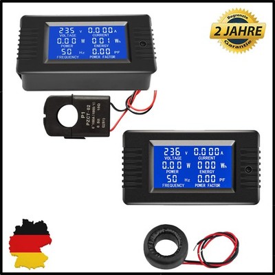 DC 80-260V 100A Voltmeter Amperemeter LCD Digital Volt Amp Meter Anzeige DE