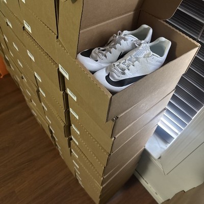 Lot Of 7 - Nike Rival Track & Field Sprint Shoe White WITH SPIKES New