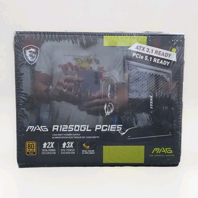 MSI MAG A1250GL PCIe 5.1 Ready Modular ATX 3.1 Power Supply 1250W 80 PLUS Gold