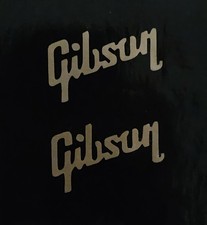 2 GOLD  Decal  Headstock  Logos, Die-Cut Vinyl Decal 