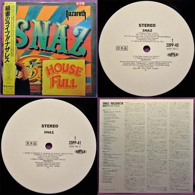 NAZARETH 'SNAZ 1981 JAPAN WHILE LABEL PROMO 2xLP Vertigo 20PP-40 MINT-/MINT- 