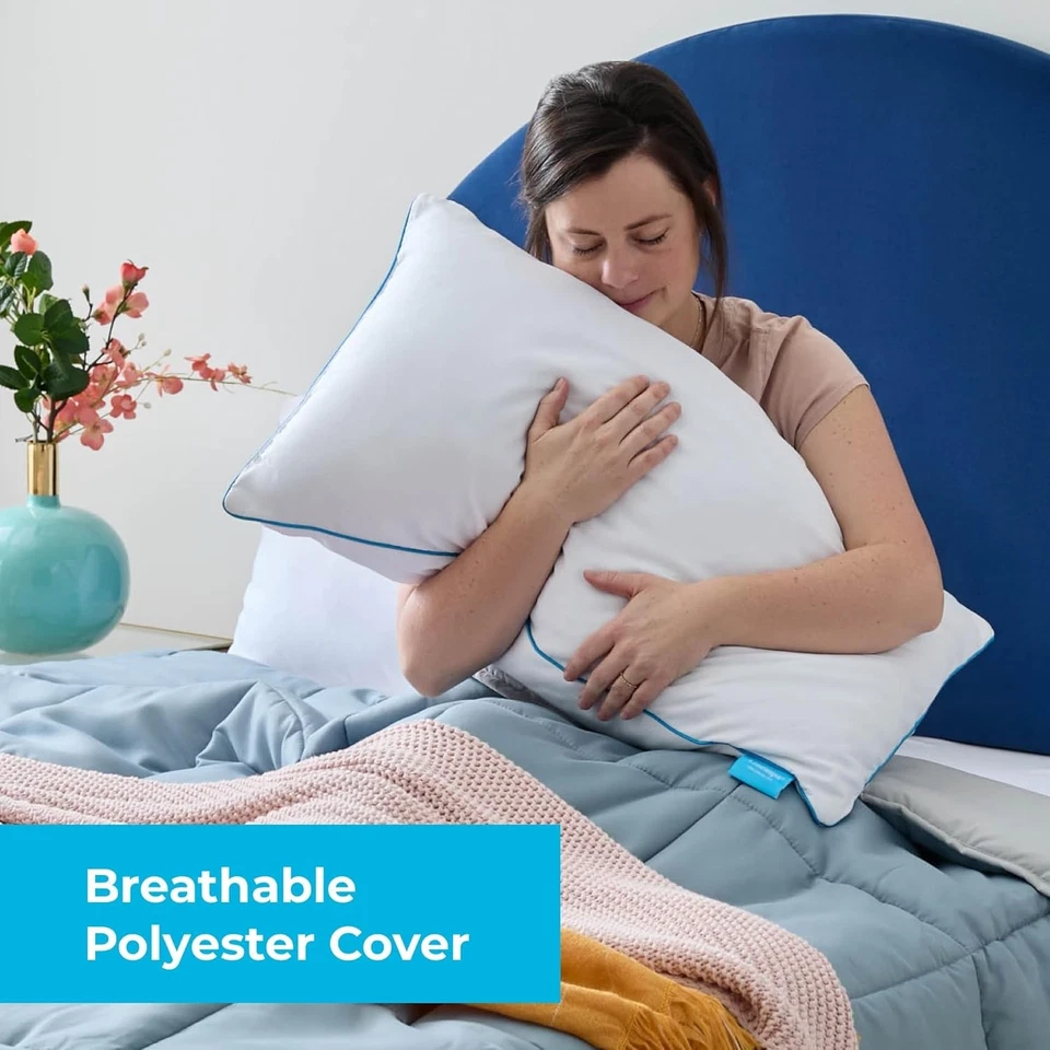 LINENSPA Two Pack Shredded Gel Memory Foam Pillow – Cooling Bed Pillow – Side, S - Image 2 of 4