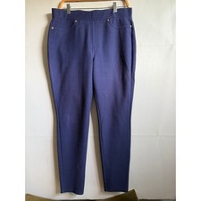 Michael Kors Womens Navy Blue Stretch Knit Pull On Leggings Pants Size L