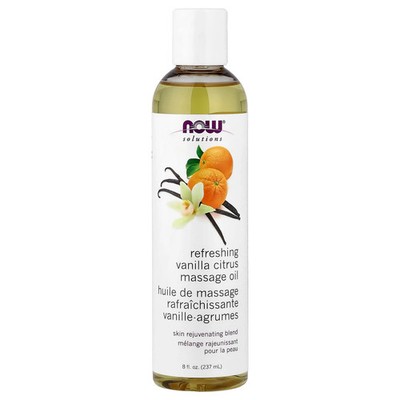 Solutions, Refreshing Massage Oil, Vanilla Citrus, 8 fl oz (237 ml)