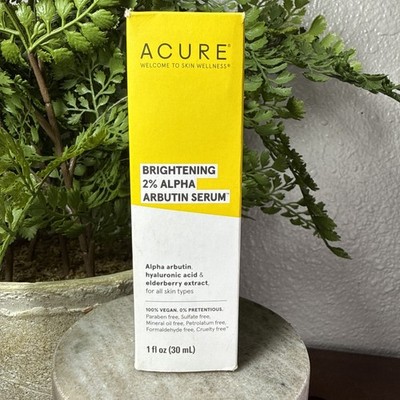 ACURE Brightening Serum, 2% Alpha Arbutin, Hyaluronic Acid & Elderberry Extract 