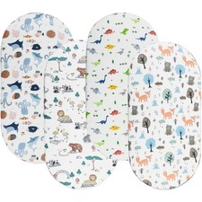 Bassinet Sheets for Baby Boy and Girl, Stretchy Fitted Sheet Universal for Ba...