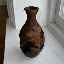 Handmade Burl Wood Bud Vase Accent Piece for Home Decor Tabletop Display