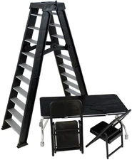 Ultimate Ladder & Table Playset (Black) -   Wrestling Figure Accessories