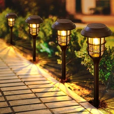 Luces solares para caminos al aire libre paquete de 8 luces solares brillantes