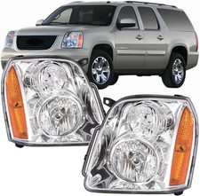 2007-2014 GMC Yukon XL 1500 2500 Headlight Assembly Set Compatible Replacement
