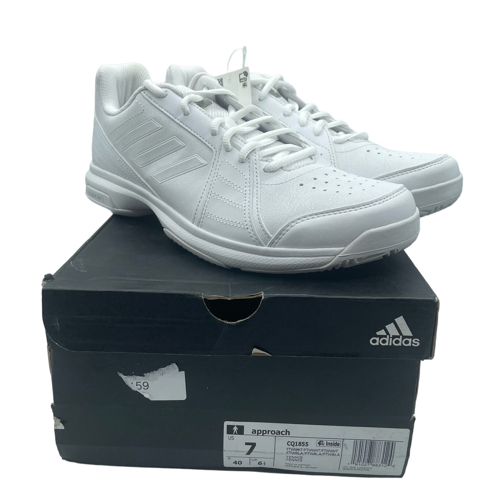 No Mark Lace Up Triple White Mens 7