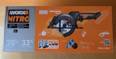 Handkreissäge 115mm, WorX WX531.9, 3x Sägeblätter