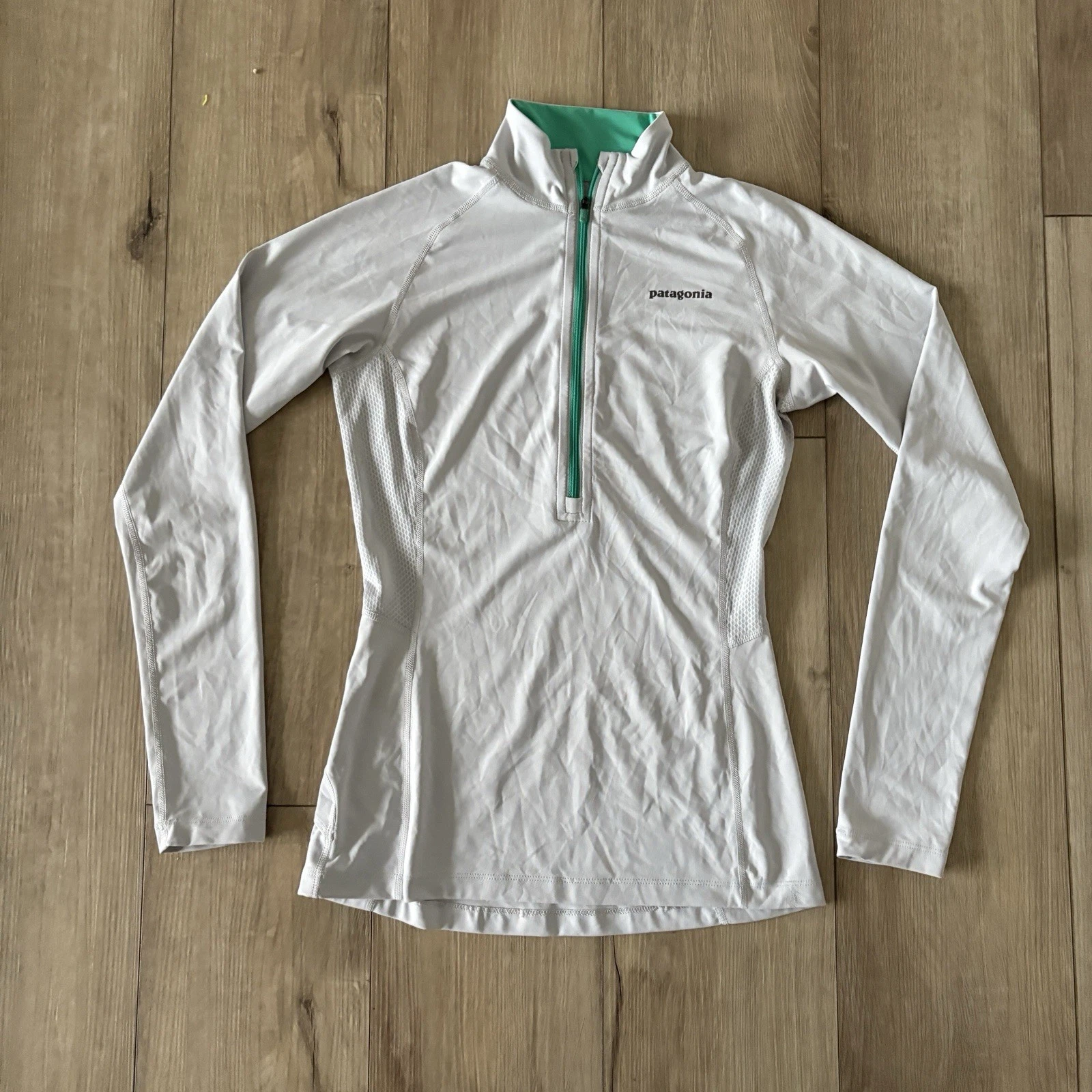 Patagonia Pullover Womens XS Gray Capilene Quarter Zip Performance Baselayer