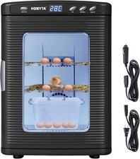 Portable 25L Incubator for Hatching Eggs  Reptiles, 5 C-60 C, Black