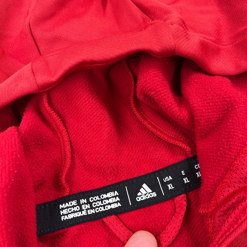 NC State Wolfpack Sudadera con Capucha Mujer XL Roja Adidas Sudadera Rendimiento Universitario Foto 3 de 4