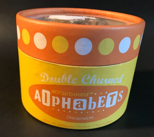 WE R MEMORY KEEPERS ~  "DREAMSICLE" DOUBLE CHURNED SCRAPBOARD ALPHABETS