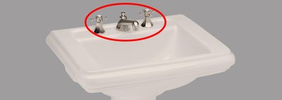 St Thomas Creations Short Hex Widespread Lavatory Faucet 8130 060