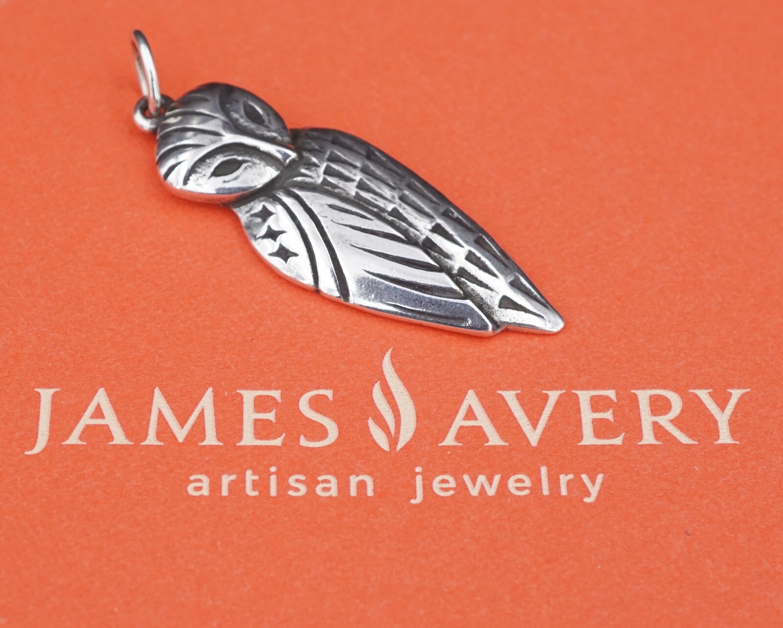 James Avery Owl Pendant Large Sterling Silver 2" Rare… Gem