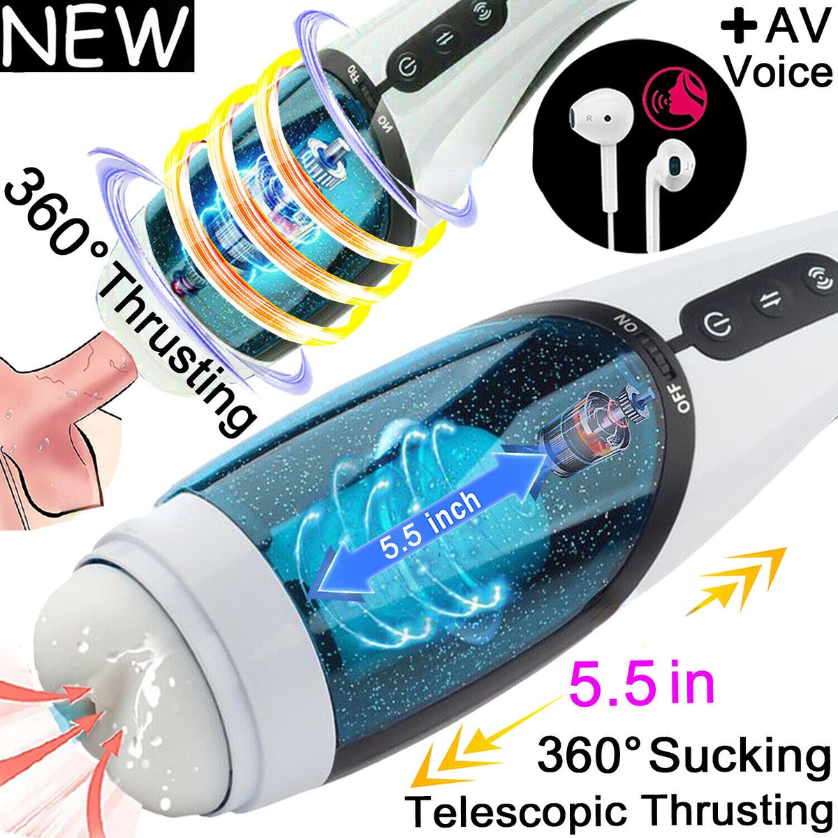 Male Masturbaters Automatic Handsfree Telescopic Sucking Cup Stroker Lubricants | eBay Male Masturbaters Automatic Handsfree Telescopic Sucking Cup Stroker Lubricants | eBay