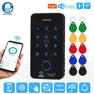 Waterproof Bluetooth Wifi Tuya Fingerprint Access Controller Touch Keypad System