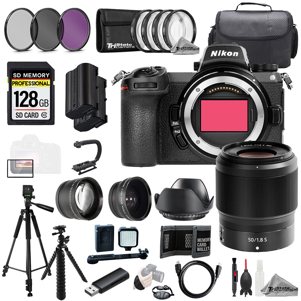 Nikon Z6 II + Z 50mm f/1.8 S Lens+128GB+Ext Bat+9 PC Filtr MEGA