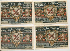 Pieniądze awaryjne: Naumburg Sachsen-Anhalt 4 sztuki (812)